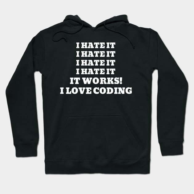 I Love Coding Hoodie by Jee Story